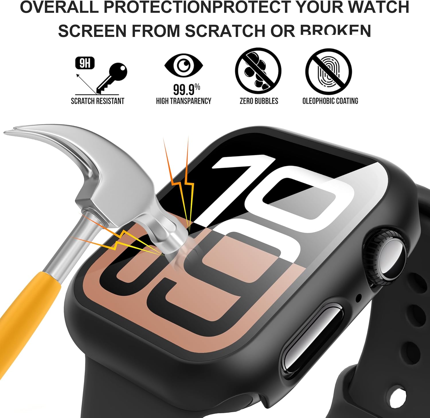Hard PC Rugged Case & Screen Protector for Apple Watch iWatch Series 10 Hard PC Rugged Case & Screen Protector for Apple Watch iWatch Series 10
